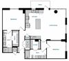 2 bed 2 bath B6 Floorplan 2 bed 2 bath B6 Floorplan,at The Hamilton, Texas