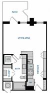 Studio S1 Floorplan Studio S1 Floorplan,at The Hamilton, Dallas, TX 75226