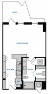 Studio S3 Floorplan Studio S3 Floorplan,at The Hamilton, Dallas, 75226