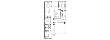 Hawthorn - 3 Bedroom 2 Bath 1,769 Sq. Ft. Floor Plan at Vine Creek, Pflugerville, TX