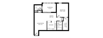 A6 - 1 Bedroom, 1 Bathroom, 858 Square Feet - A6 Floorplan at Hillside Creek in Austin, TX