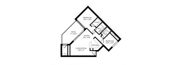B3 - 2 Bedroom, 2 Bathroom, 1,042 Square Feet - B3 Floorplan at Hillside Creek in Austin, TX