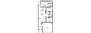 Elm - 3 Bedroom 2 Bath 1,401 Sq. Ft. Floor Plan at Beacon at Hymeadow, Maxwell, TX