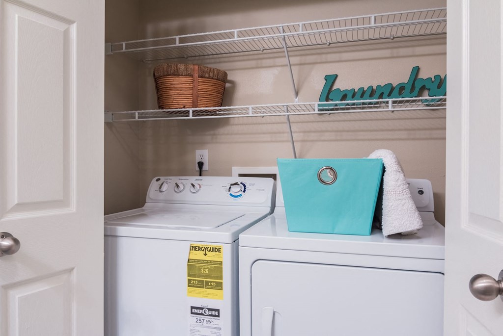 Model Laundry Room at Island Park Apartments in Shreveport, Louisiana, LA