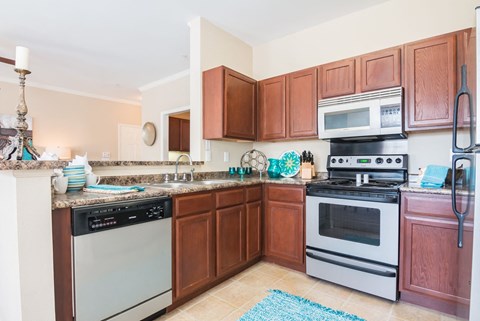 Model Kitchen at Island Park Apartments in Shreveport, Louisiana, LA