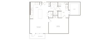 A6 floor plan of Knox Heights in Dallas, TX