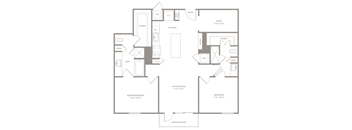 B1 floor plan of Knox Heights in Dallas, TX