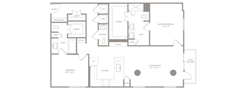 B4 floor plan of Knox Heights in Dallas, TX