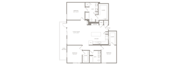 C1 floor plan of Knox Heights in Dallas, TX