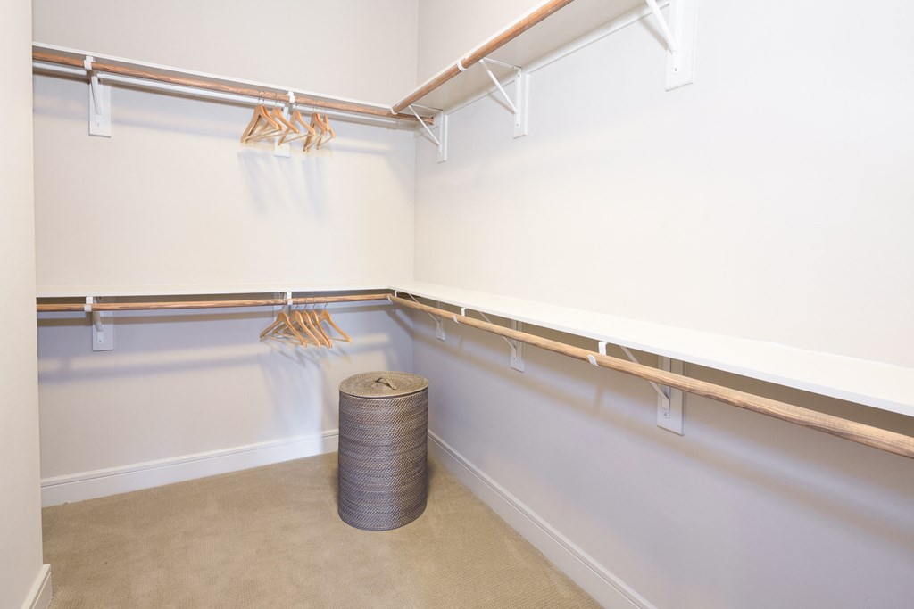 big walk in closet at Knox Heights in Dallas, TX
