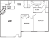 Floor Plan at The Drake Apartments in Bossier City, Louisiana, LA