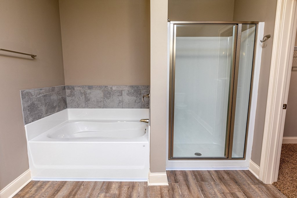 Lakeland Grand Apartments Bathroom with Walk-In Shower