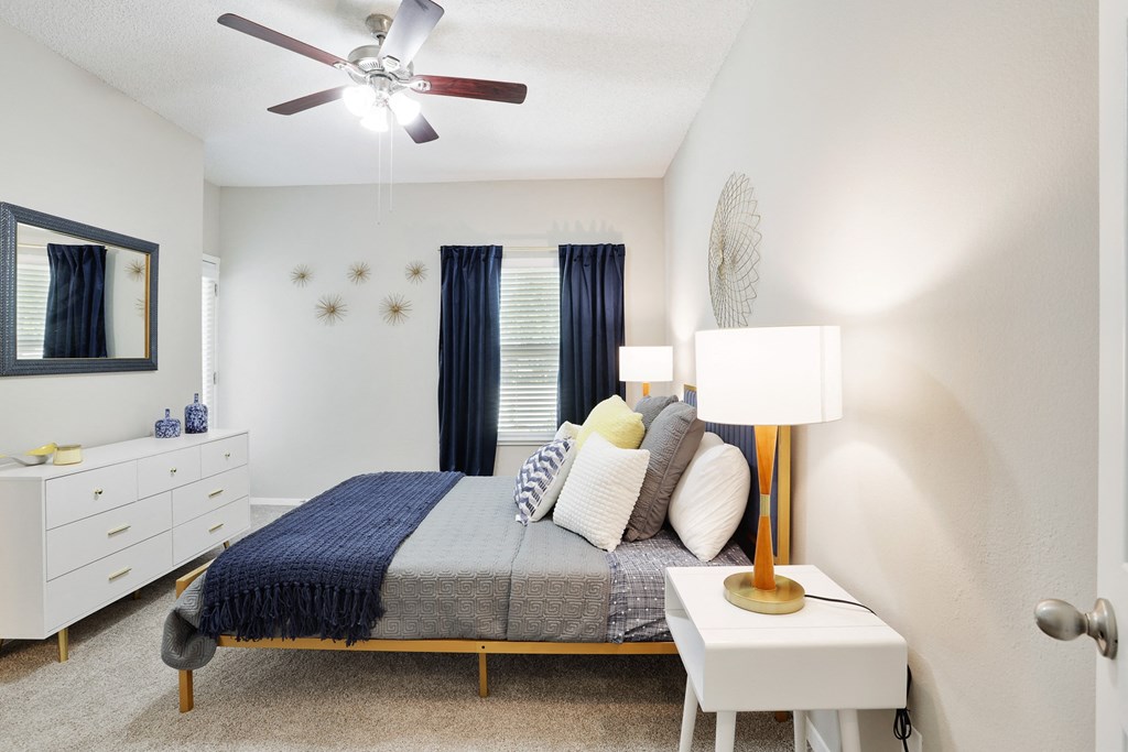 our apartments offer a bedroom with a king sized bed