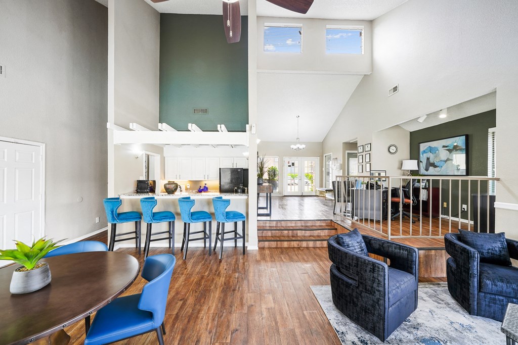 Clubhouse Interior at Polaris Apartment Homes in Irving, Texas, TX