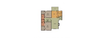 Liberty floor plan of Pavilion Apartment in Arlington, TX