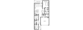 Magnolia - 3 Bedroom 2 Bath 1,662 Sq. Ft. Floor Plan at Beacon at Meridian, Texas, 78245