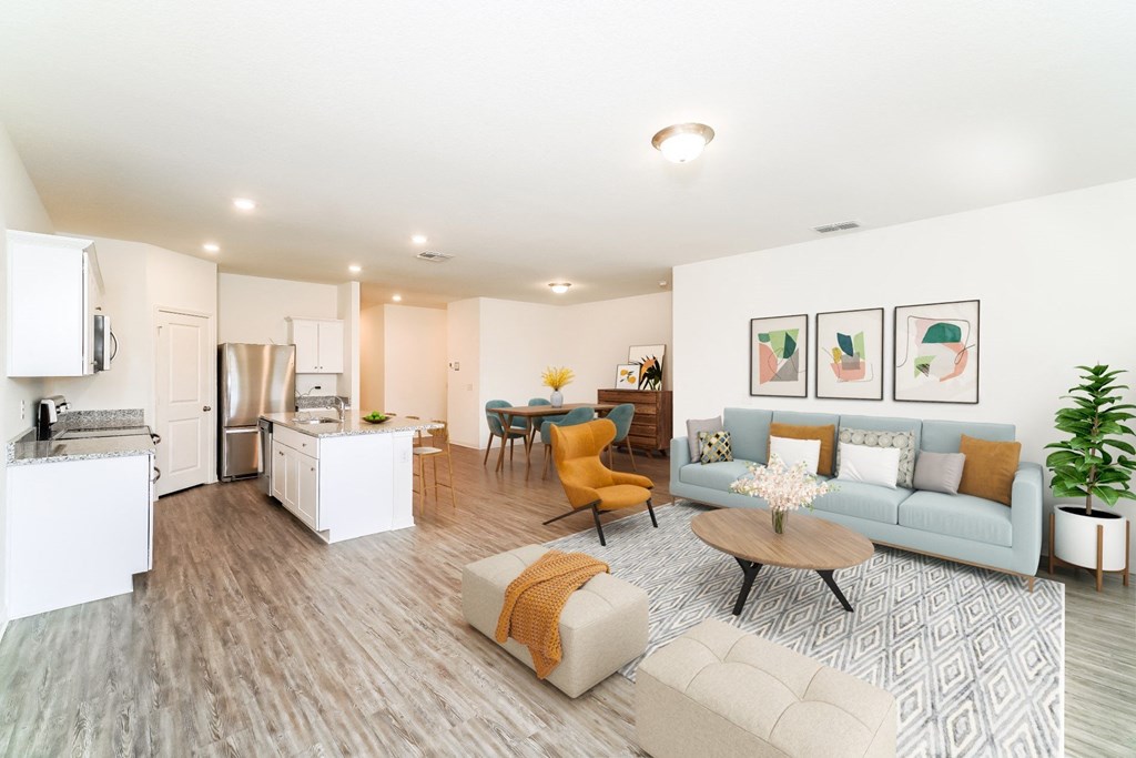 Magnolia furnished living room at Beacon at Ashley River Landing in Summerville, SC