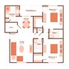 Barcelona Floor Plan Barcelona Floor Plan is a 2 bedroom, 2 bathroom apartment at Magnolia Apartments in Shreveport, Louisiana, LA