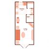 0X1 Apartment Floor Plan studio floor plan at magnolia apartments in Shreveport, Louisiana, LA