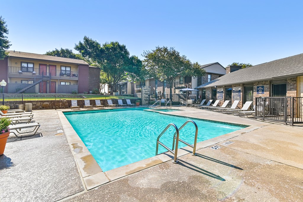 Main Pool at Bookstone and Terrace Apartments in Irving, Texas