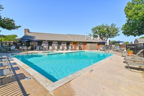 Main Pool at Bookstone and Terrace Apartments in Irving, Texas