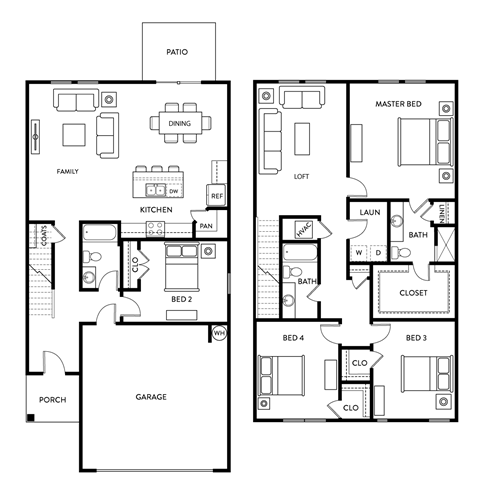 Maple Floor Plan - 4 Bed/3 Bath - 2260 SF at Beacon at Ashley River Landing in Summerville, SC