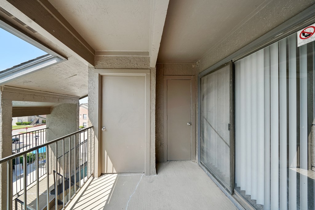 Unit Balcony with Storage at Polaris Apartment Homes in Irving, Texas, TX