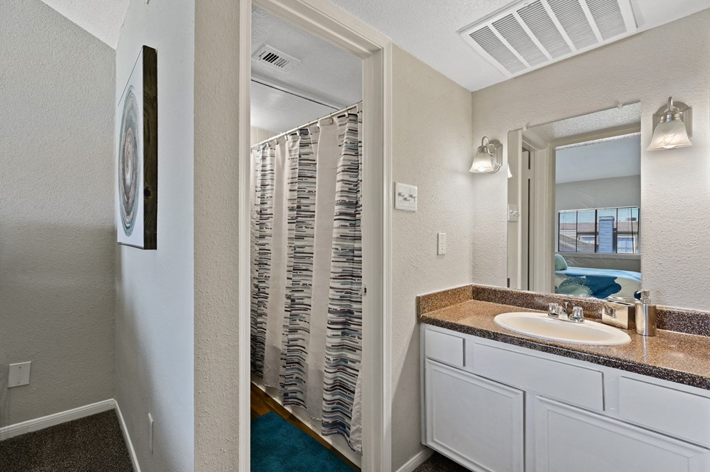 Model Bathroom 1 at Park of Woodlake in Houston, TX