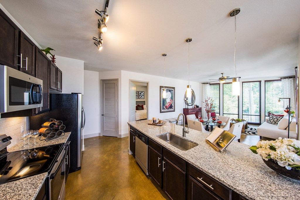 Model Kitchen at Allusion at West University, Houston, TX