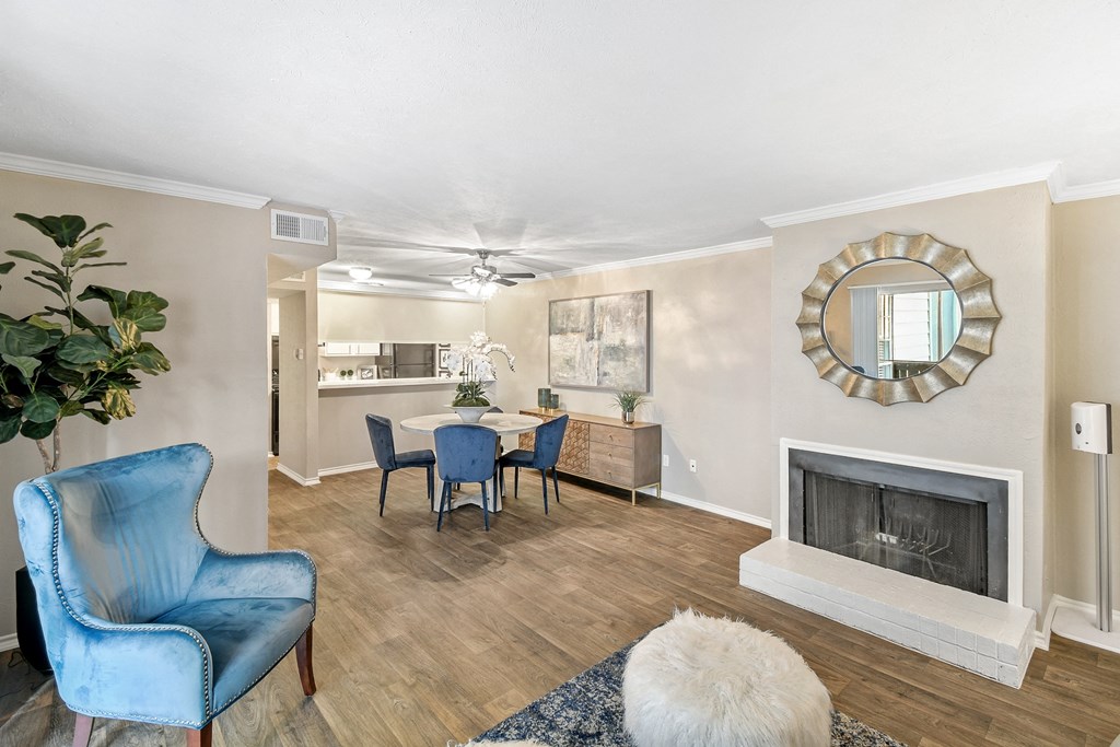 Davenport Apartments Model Living Room Model Living Room at Davenport Apartments in Dallas, TX