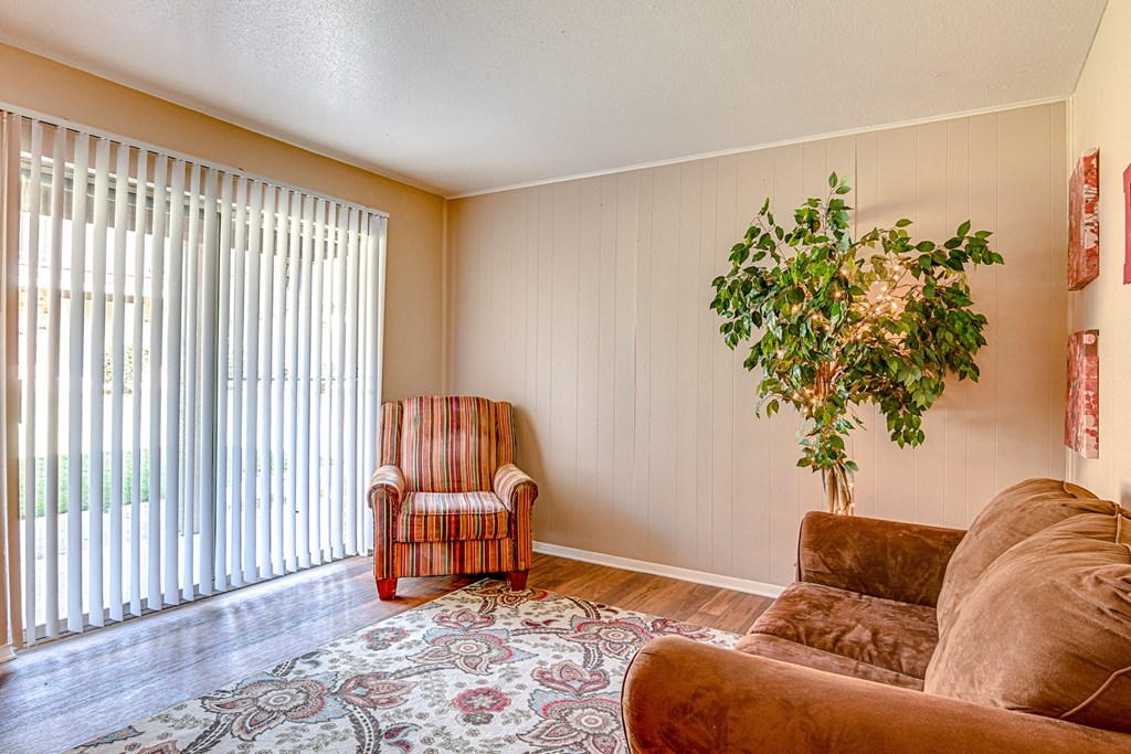 Model Living Room at The Abbey in Longview TX