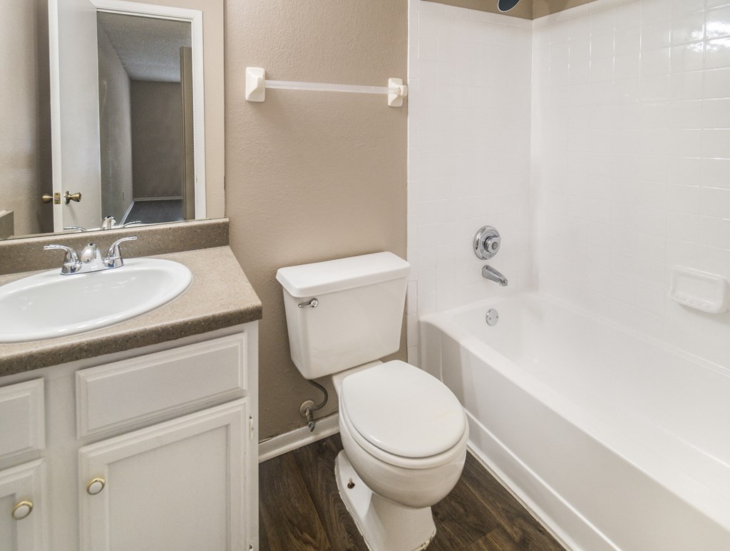 Model Bathroom at Reflections Apartment Homes in Gainesville, Florida, FL