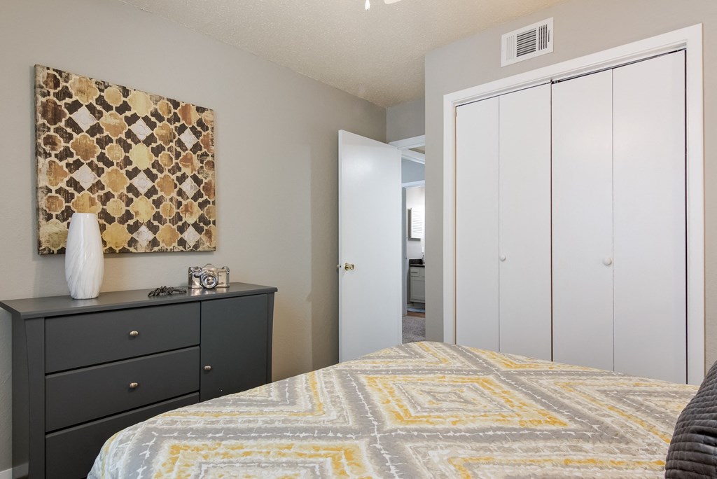 Model Unit Bedroom at Stone Canyon Apartments in Shreveport, LA