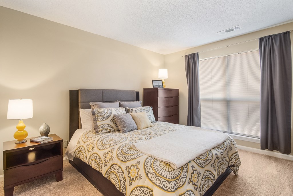 Model Bedroom at Poplar Place Apartment in Carrboro, NC