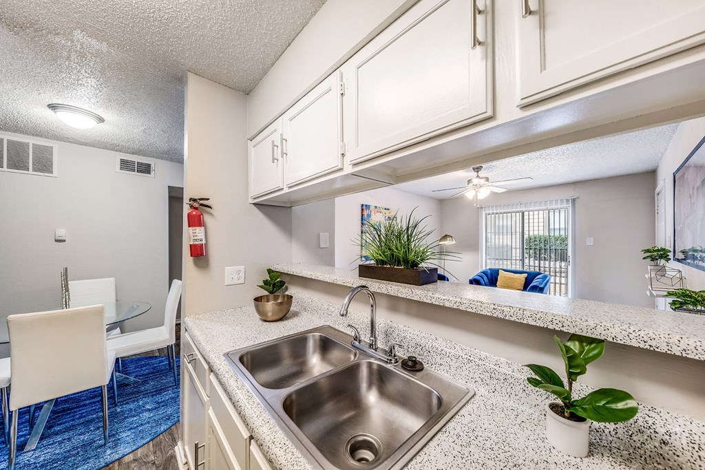 Model Kitchen Bar View at The Park on Preston in Dallas, Texas, TX