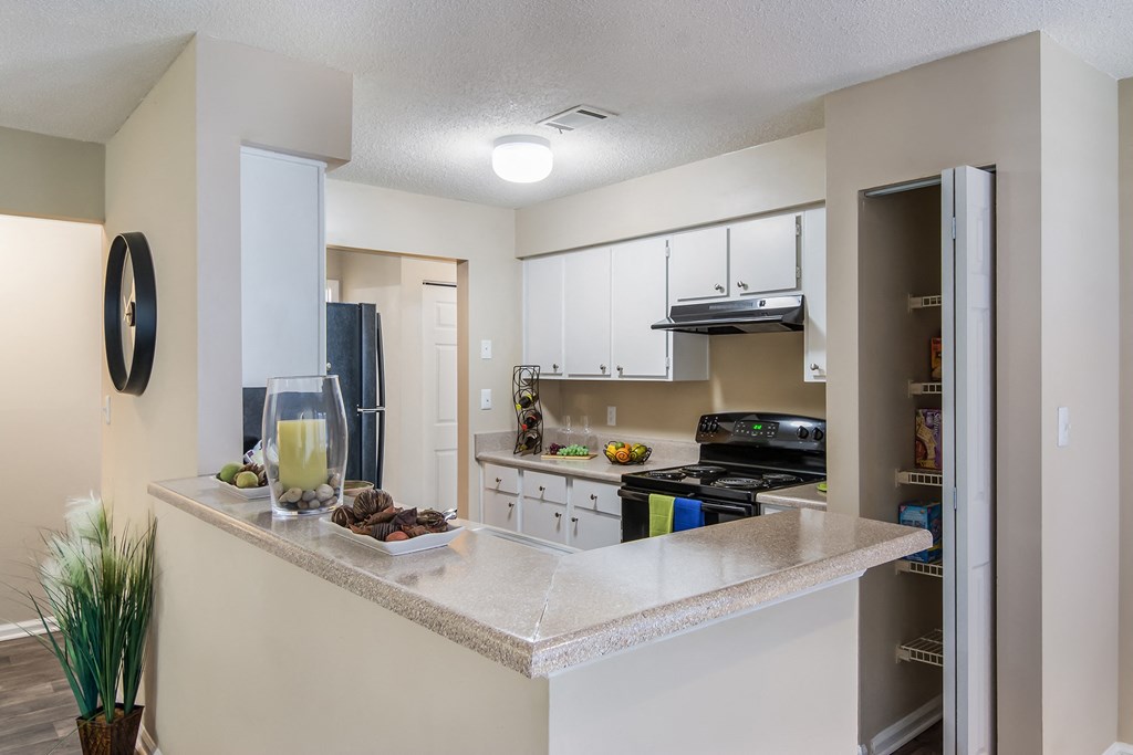 Kitchen Area at Poplar Place Apartments in Carrboro, NC