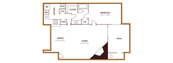 floor plan C of Hunters Chase in Austin, TX