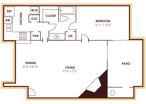 floor plan C of Hunters Chase in Austin, TX
