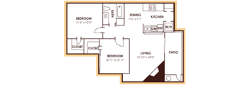 floor plan D of Hunters Chase in Austin, TX