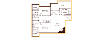floor plan E of Hunters Chase in Austin, TX