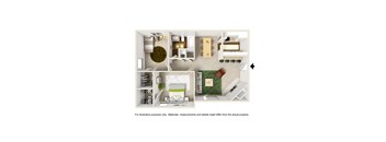 B1 3DSplus floor plan of Park on Preston in Dallas, TX
