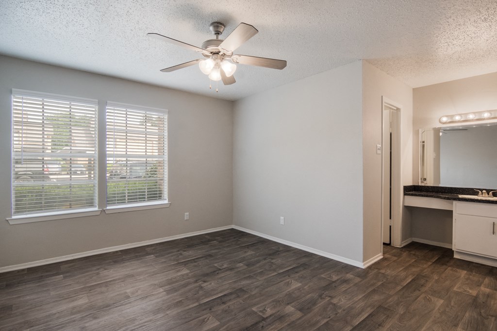Bedroom at Preston Villas Apartment Homes, Dallas, Texas, TX