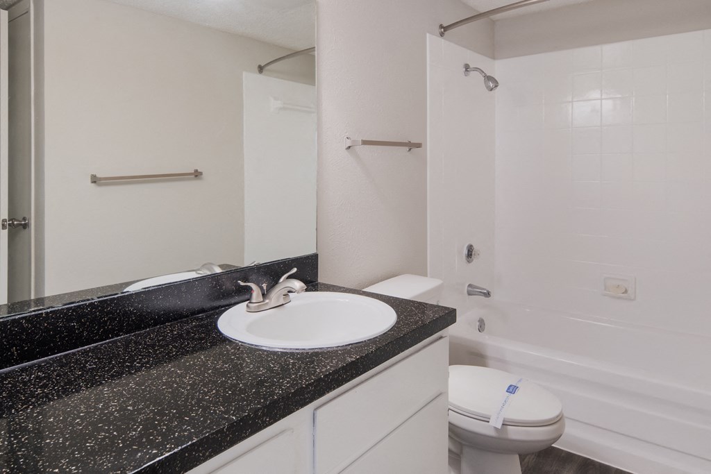 Bathroom at Preston Villas Apartment Homes, Dallas, Texas, TX