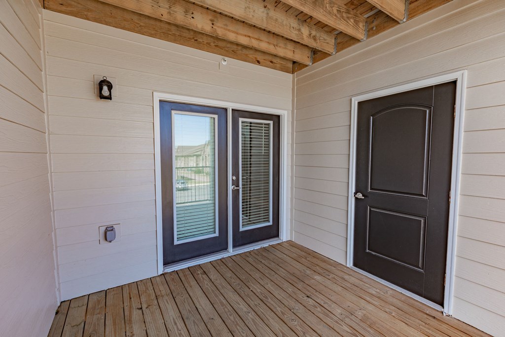 Unit Patio at Parkside Grand Apartments in Pensacola, FL