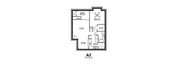 Floor Plan A2 at Vista Crossing Apartments in San Antonio, TX