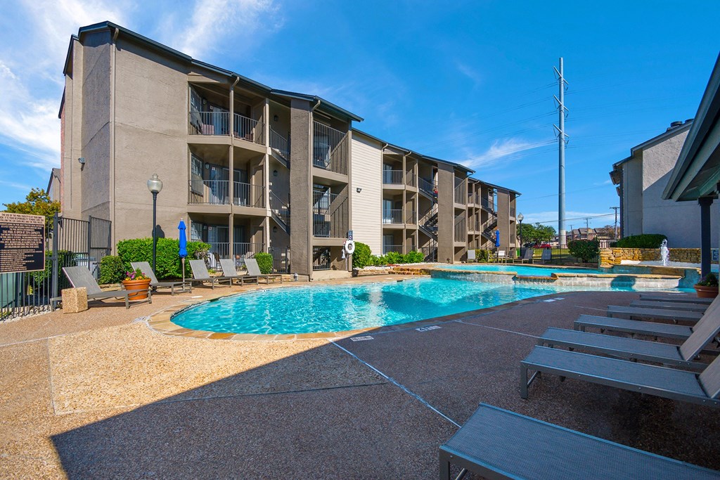 Pool and Sundeck at Polaris Apartment Homes in Irving, Texas, TX