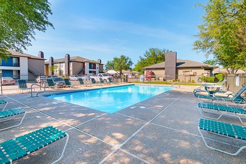 Pool at Heritage Square Apartments in Waco, TX