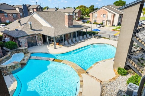 Pool Area at Polaris Apartment Homes in Irving, Texas, TX