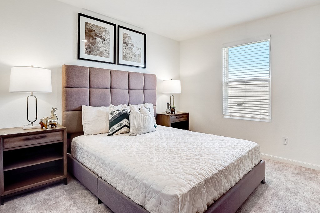 Poplar Model Master bedroom, Beacon Residential