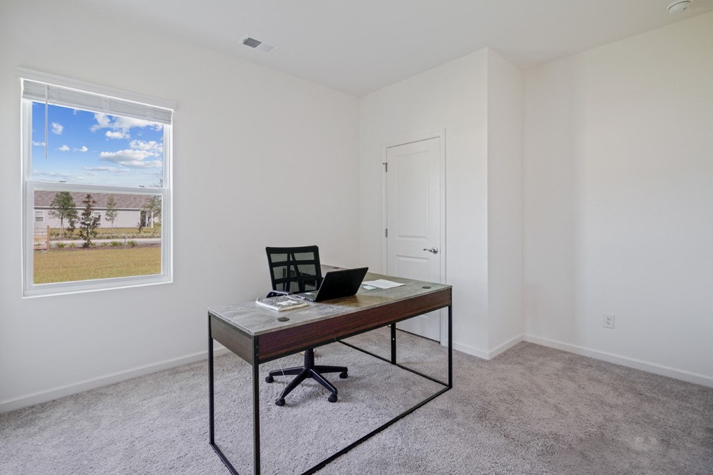 Home office set-up in Master bedroom in the Poplar floor plan, Beacon Residential